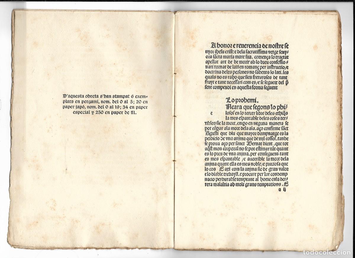 Libros antiguos: &rdquo;Art de be morir&rdquo; Facs&iacute;mil del a&ntilde;o 1905 - Foto 5