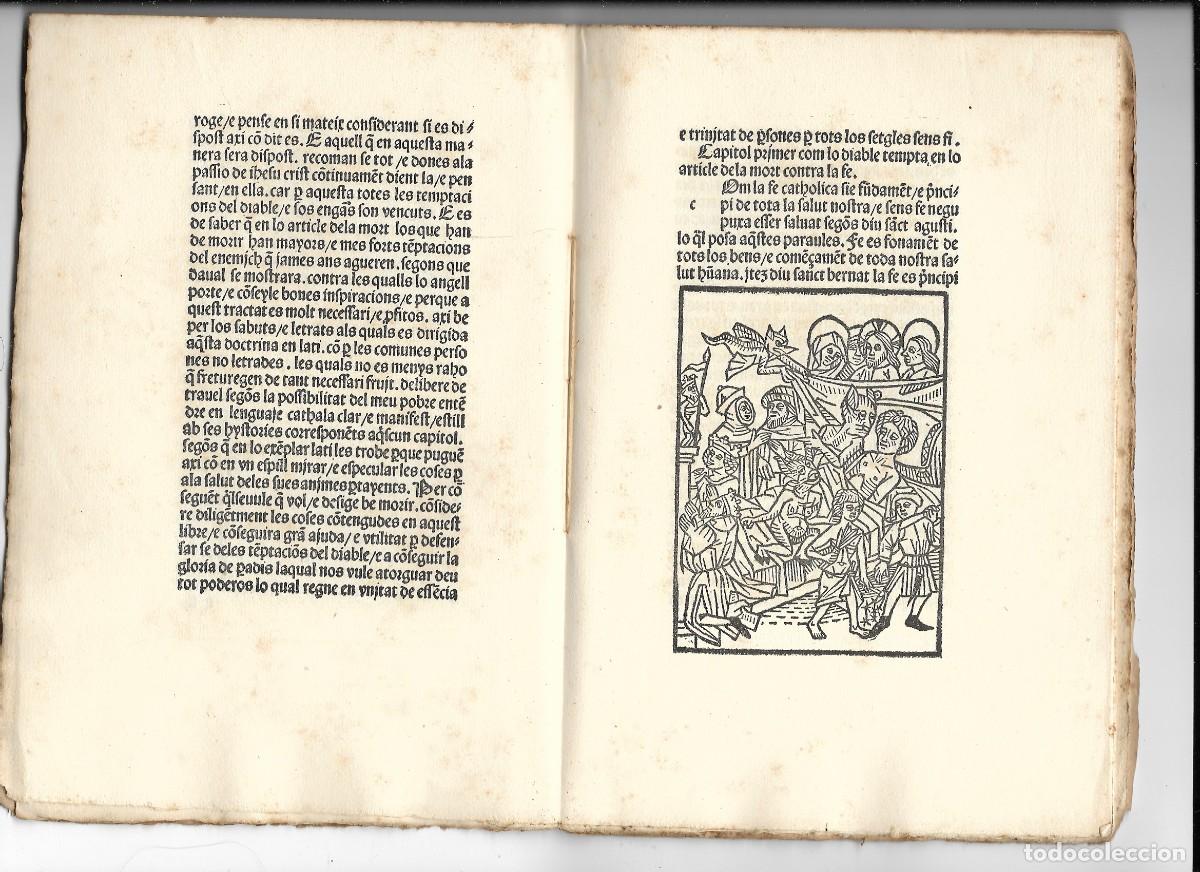 Libros antiguos: &rdquo;Art de be morir&rdquo; Facs&iacute;mil del a&ntilde;o 1905 - Foto 6