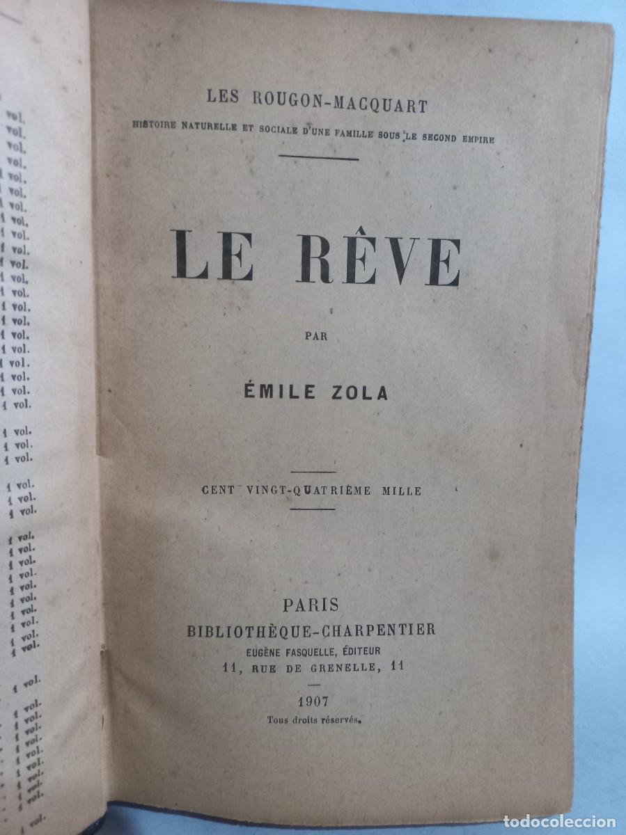 Libros antiguos: &Eacute;mile Zola - Le R&ecirc;ve - 1907 - Foto 3