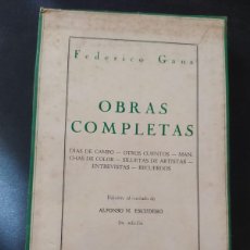 Libros antiguos: OBRAS COMPLETAS. FEDERICO GANA. ED. ALFONSO M. ESCUDERO. 2ª ED. 1965.. Lote 374776644