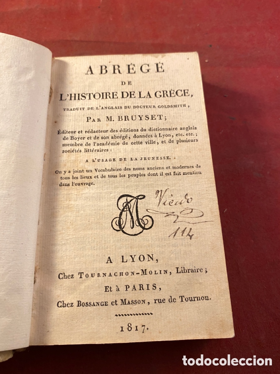 Libri antichi: L&rsquo;HISTORIE DE LA GRECE- PARIS 1817