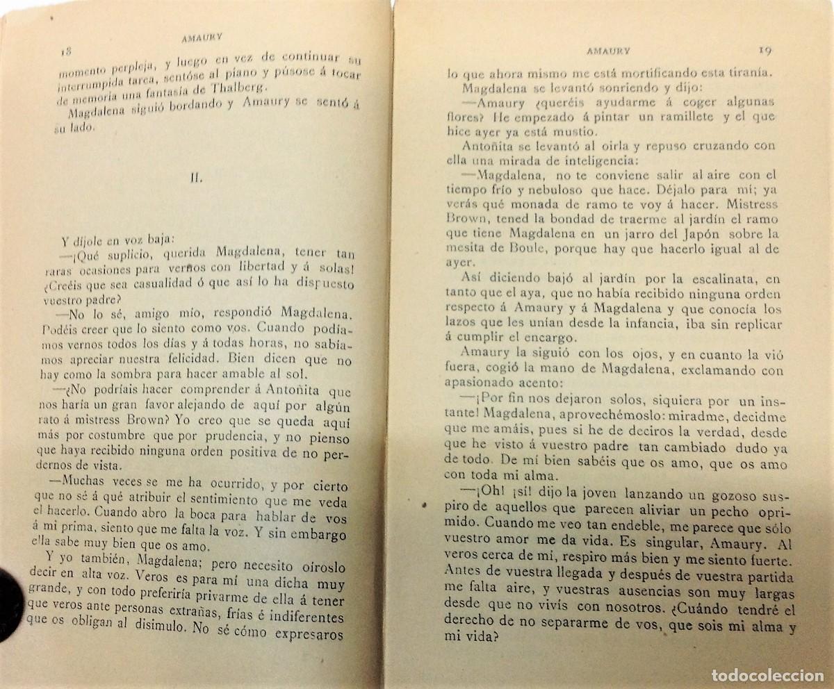 Libros antiguos: ALEJANDRO DUMAS (PADRE) ... AMAURY ... (1920) - Foto 3