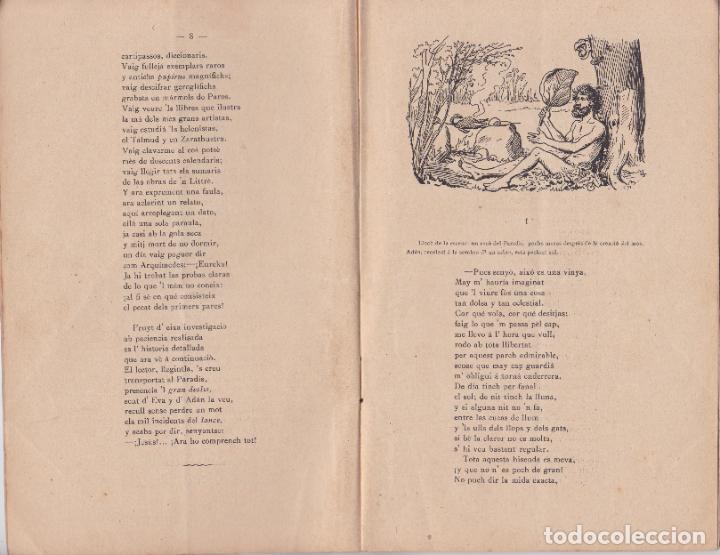 Libros antiguos: EL PECAT DE EVA : humorada en vers per C. GUM&Agrave; - Foto 2