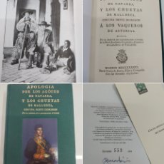 Libros antiguos: ARARTEKO RARA ED. LUJO FIRMADA NUMERADA APOLOGIA AGOTES NAVARRA CHUETAS MALLORCA VAQUERO ASTURIAS. Lote 375216384
