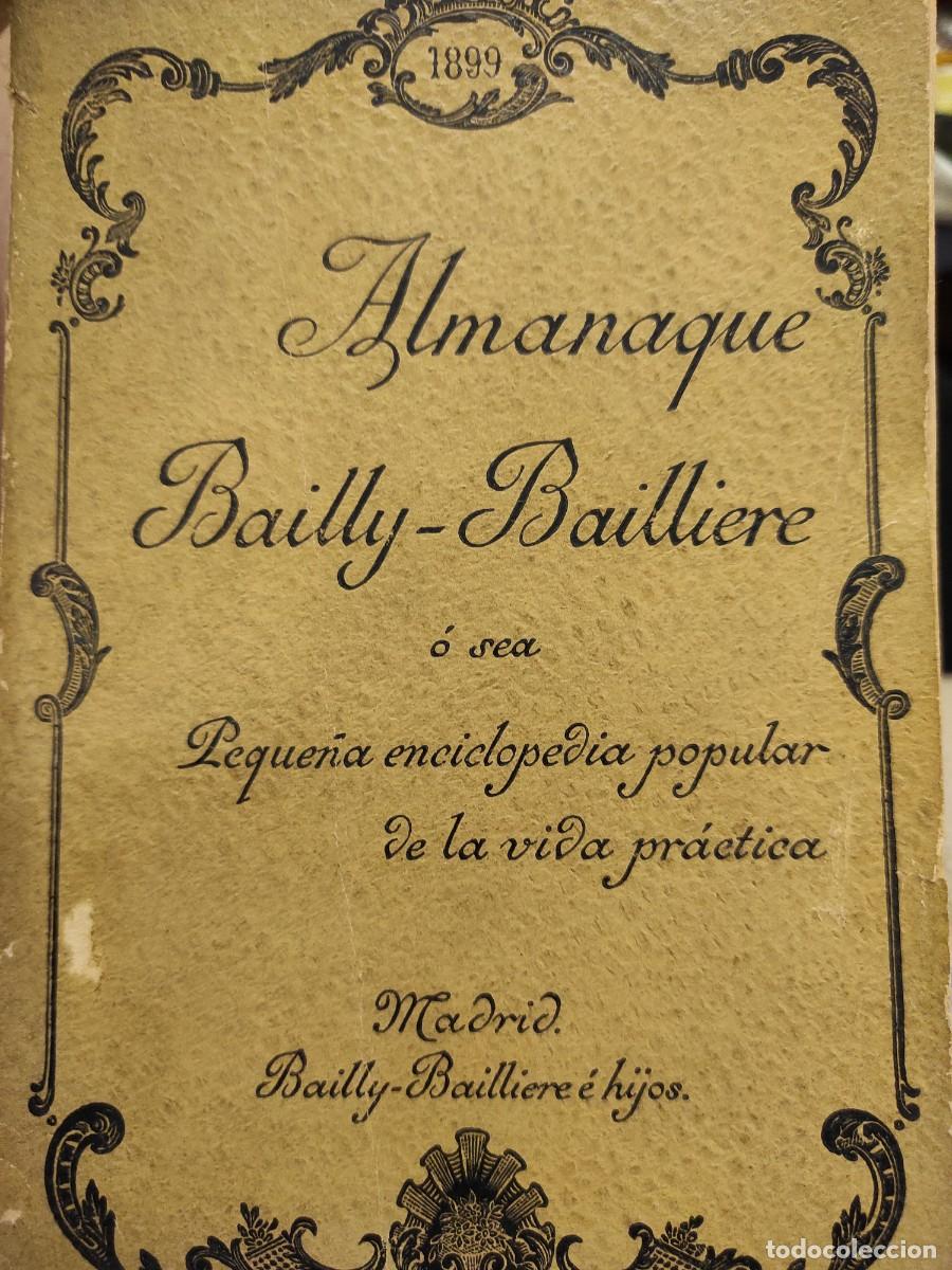 Libros antiguos: Almanaque Bailly-Baillere 1899, Madrid. - Foto 1