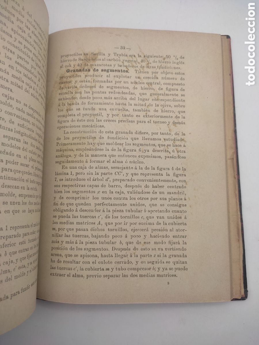 Libros antiguos: Construcci&oacute;n de proyectiles de artilleria 1895 y proyectiles punta s&oacute;lida 1892 - Foto 5