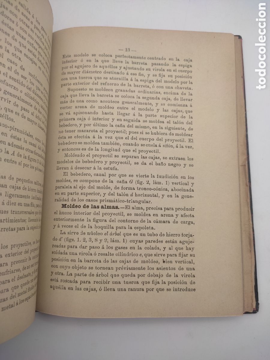 Libros antiguos: Construcci&oacute;n de proyectiles de artilleria 1895 y proyectiles punta s&oacute;lida 1892 - Foto 7