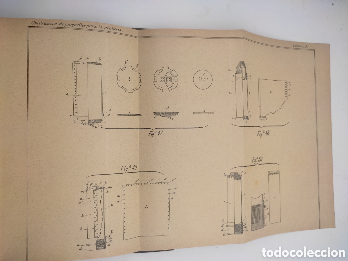 Libros antiguos: Construcci&oacute;n de proyectiles de artilleria 1895 y proyectiles punta s&oacute;lida 1892 - Foto 10