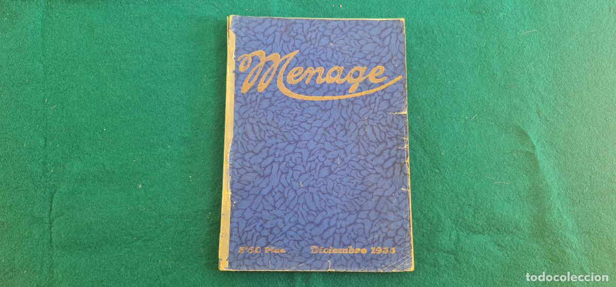 Libros antiguos: LIBRO MENAGE (1935) RECETAS - RW - Foto 1