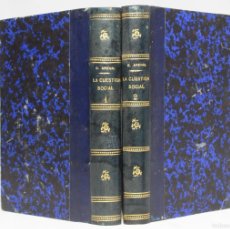 Libros antiguos: CARTAS A UN OBRERO Y A UN SEÑOR, POR CONCEPCIÓN ARENAL. LA CUESTIÓN SOCIAL. PRIMERA EDICIÓN. 1880.