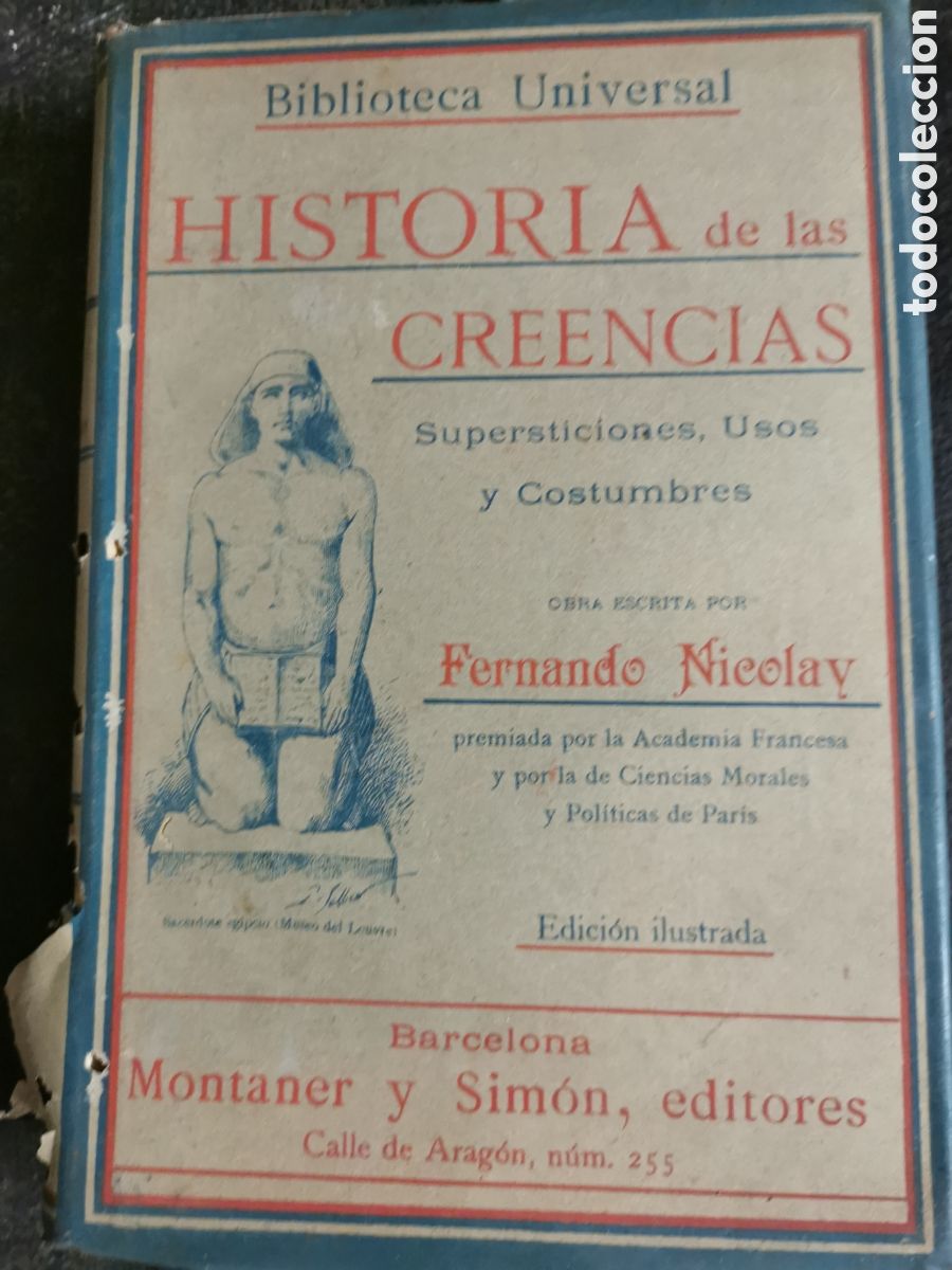 Libros antiguos: Historia de las creencias. Montaner y Sim&oacute;n - Foto 1