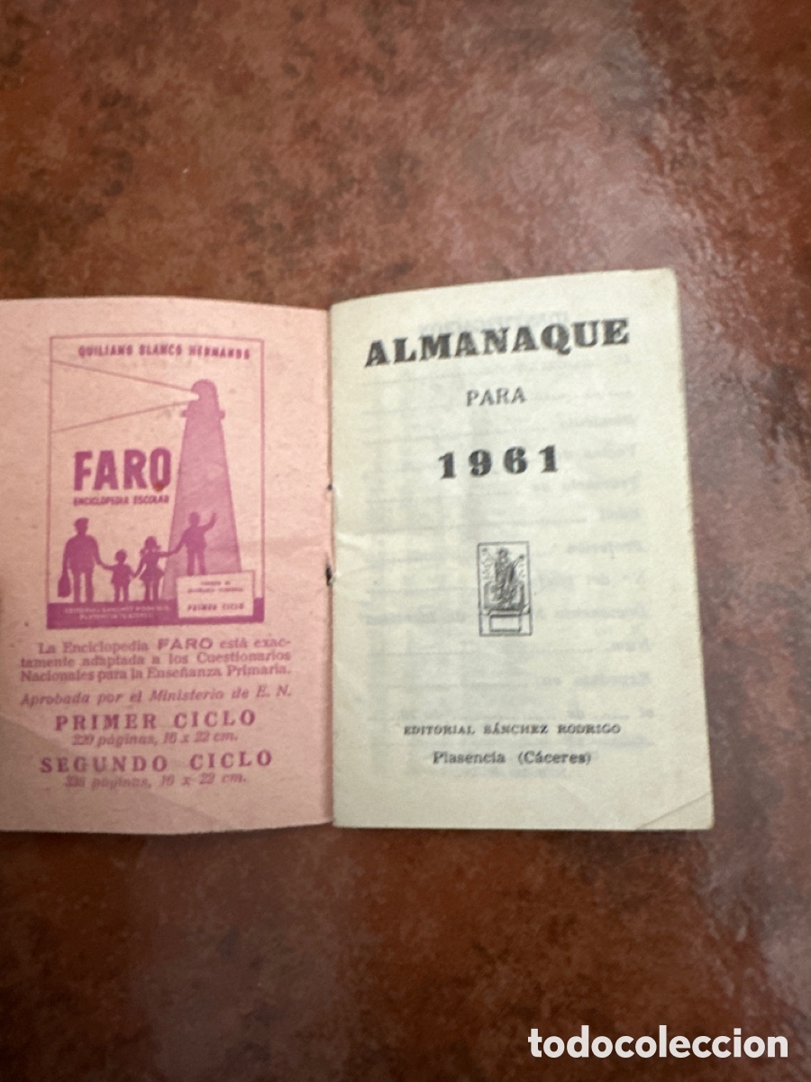 Libros antiguos: Almanaque 1961 Eugenio serrano - Foto 3