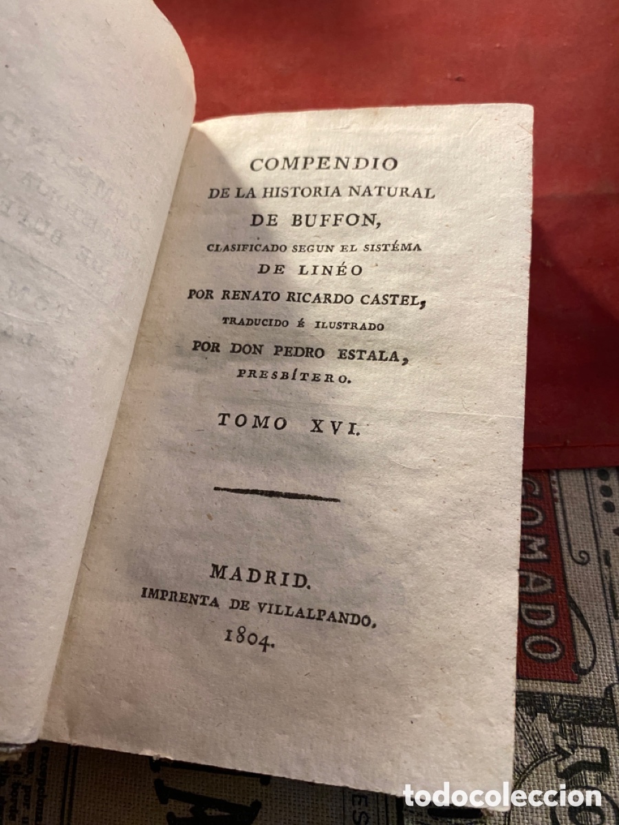 Libros antiguos: COMPENDIO DE LA HISTORIA NATURAL DE BUFFON. 6 tomos - Foto 5