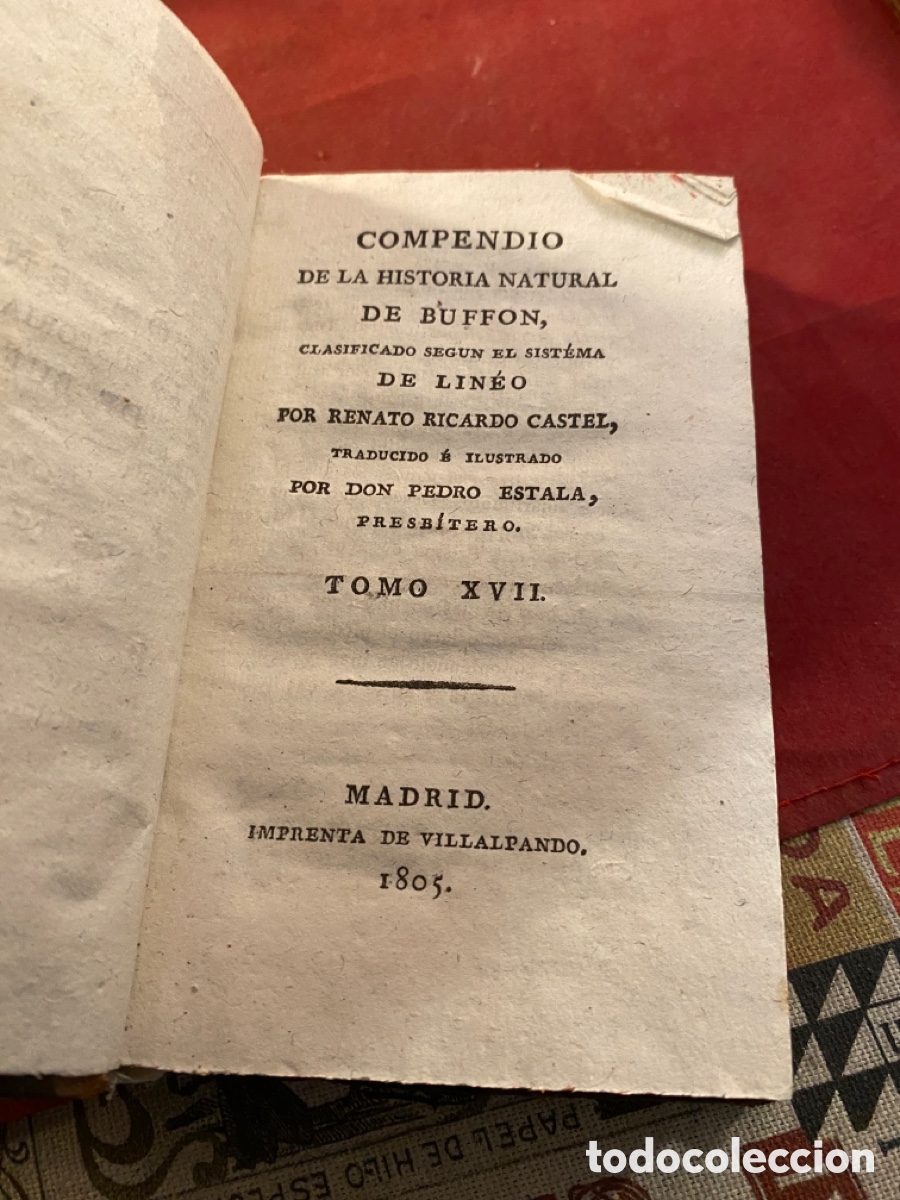 Libros antiguos: COMPENDIO DE LA HISTORIA NATURAL DE BUFFON. 6 tomos - Foto 7