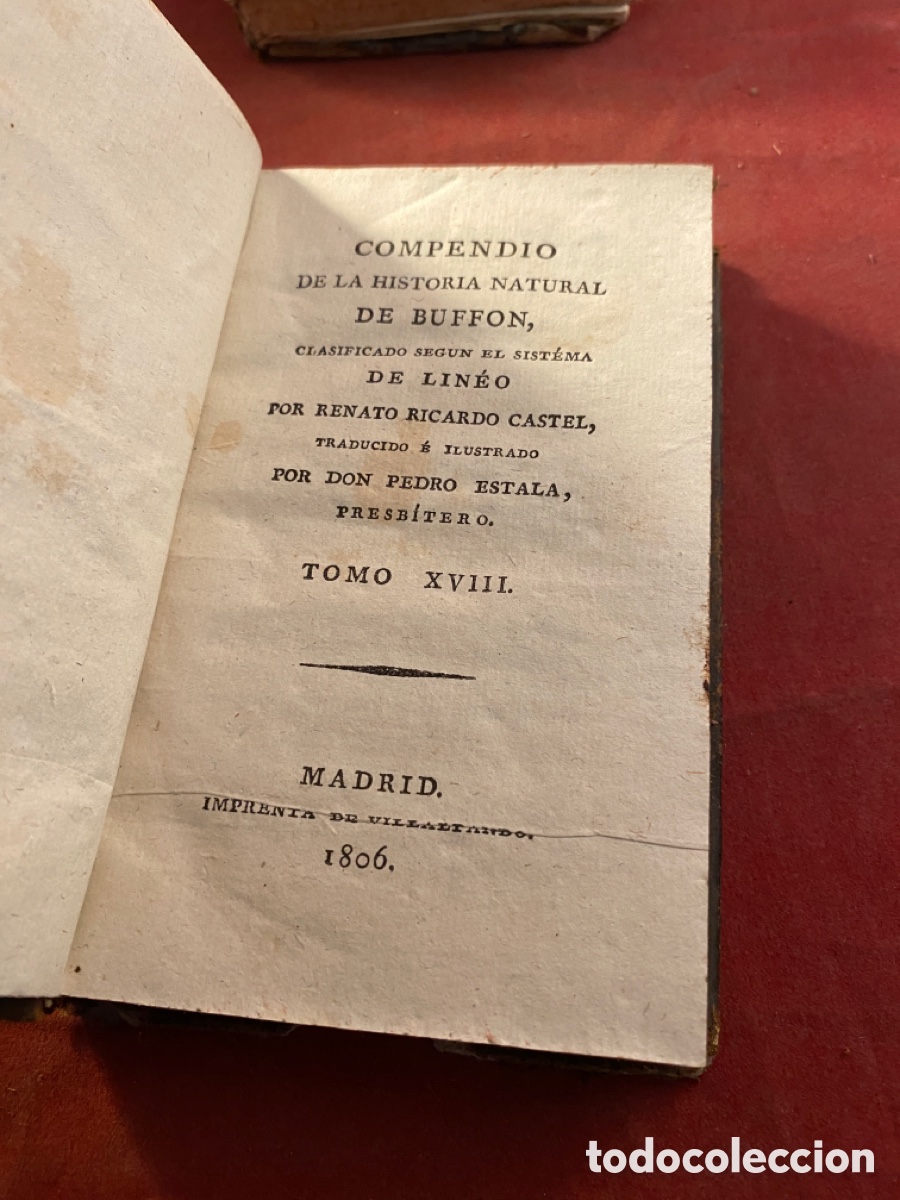 Libros antiguos: COMPENDIO DE LA HISTORIA NATURAL DE BUFFON. 6 tomos - Foto 8