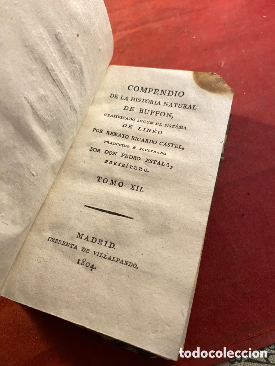 Libros antiguos: COMPENDIO DE LA HISTORIA NATURAL DE BUFFON. 6 tomos - Foto 10