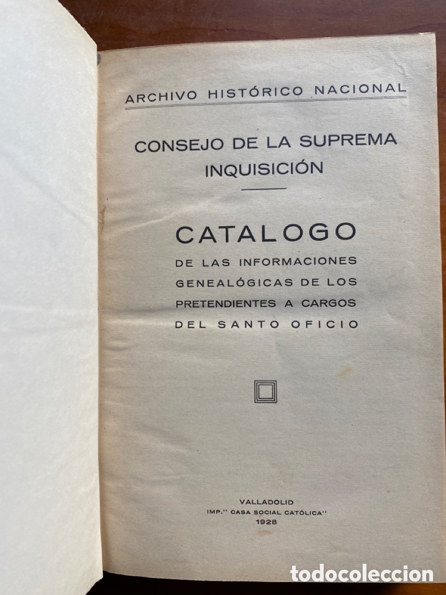 Libros antiguos: Consejo de la suprema inquisici&oacute;n. Catalogo - Foto 3