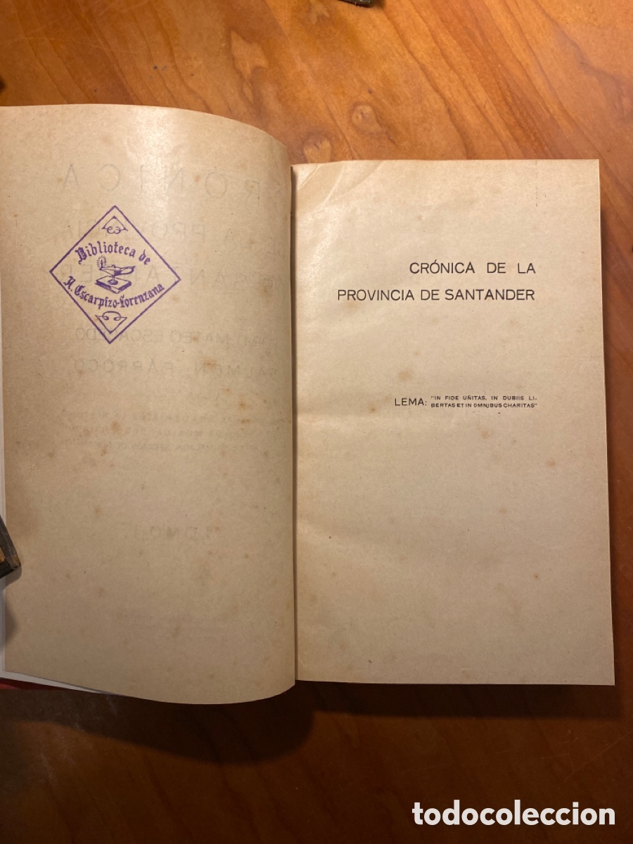 Libros antiguos: Cr&oacute;nica de la provincia de Santander. Tomo l - Foto 3