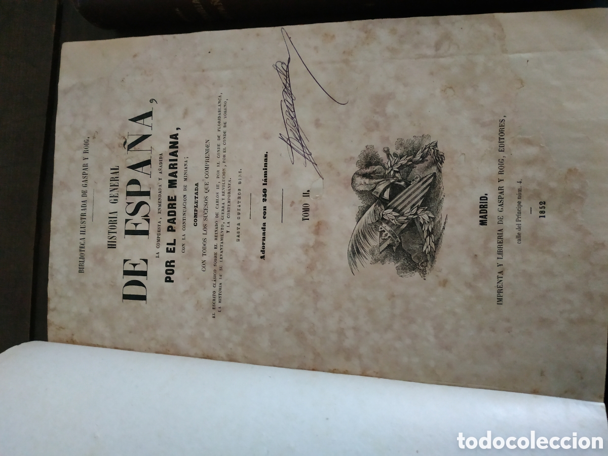 Libros antiguos: Historia de Espa&ntilde;a 2 tomos 1852 - Foto 6