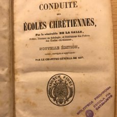 Libri antichi: LIVRE. CONDUITE DES ÉCOLES CHRÉTIENNES. DE LA SALLE. PARIS, 1856. DISEÑO DE MUEBLES (VER FOTOS)