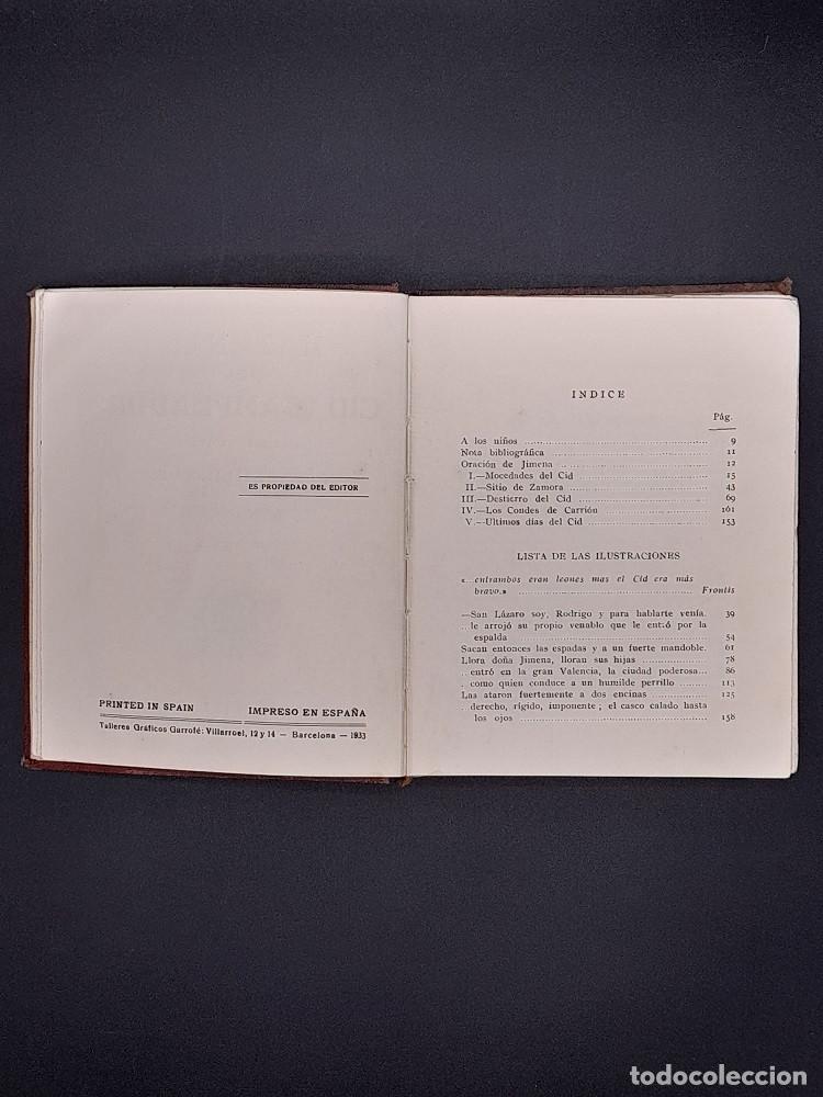 Libros antiguos: Haza&ntilde;as del Cid, M.&ordf; de la Luz Morales, 1933 - Foto 3