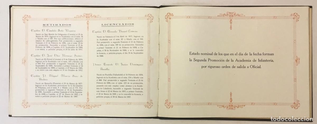 Libros antiguos: ACADEMIA DE INFANTERIA. 2&ordf; Promoci&oacute;n. - Foto 11