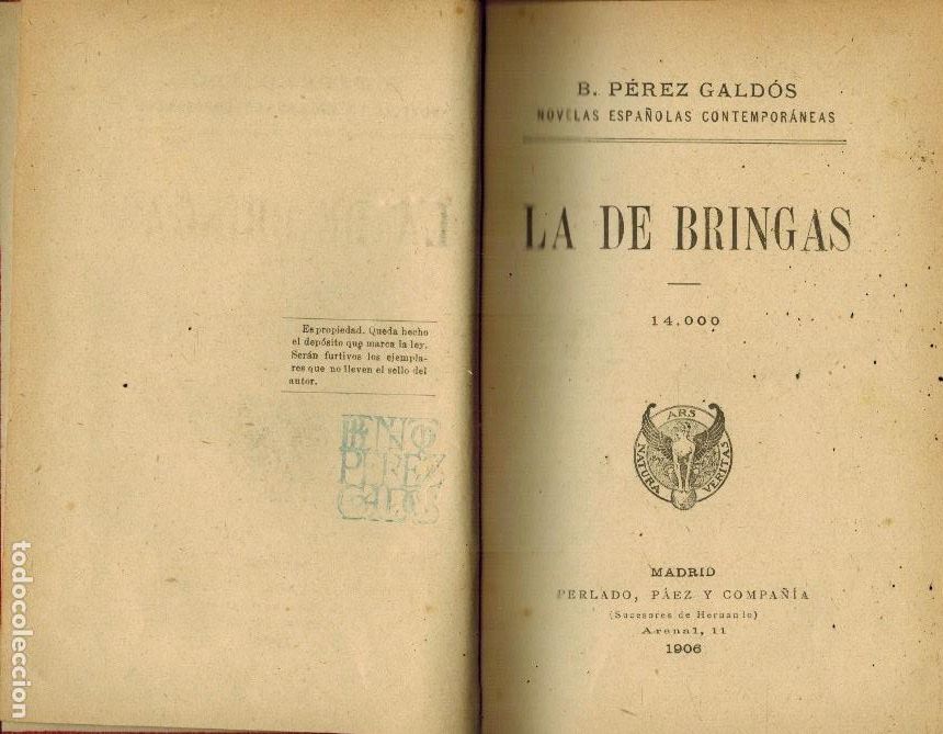 Libros antiguos: LA DE BRINGAS - Foto 1