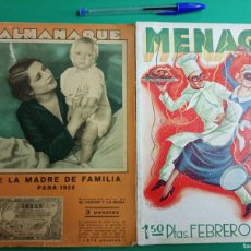 Libros antiguos: LOTE DOS LIBROS: ALMANAQUE DE LA MADRE DE FAMILIA 1932 / MENAGE 1935.. Lote 381479709