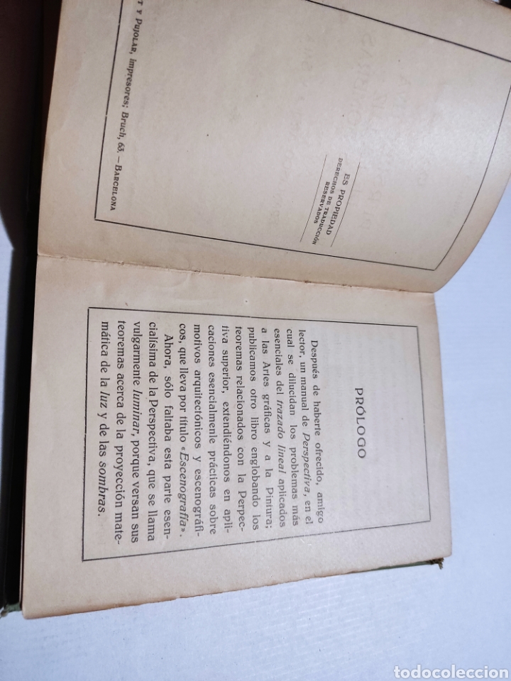 Libros antiguos: Libro perspectiva de la luz y de las sombras 1921 - Foto 3