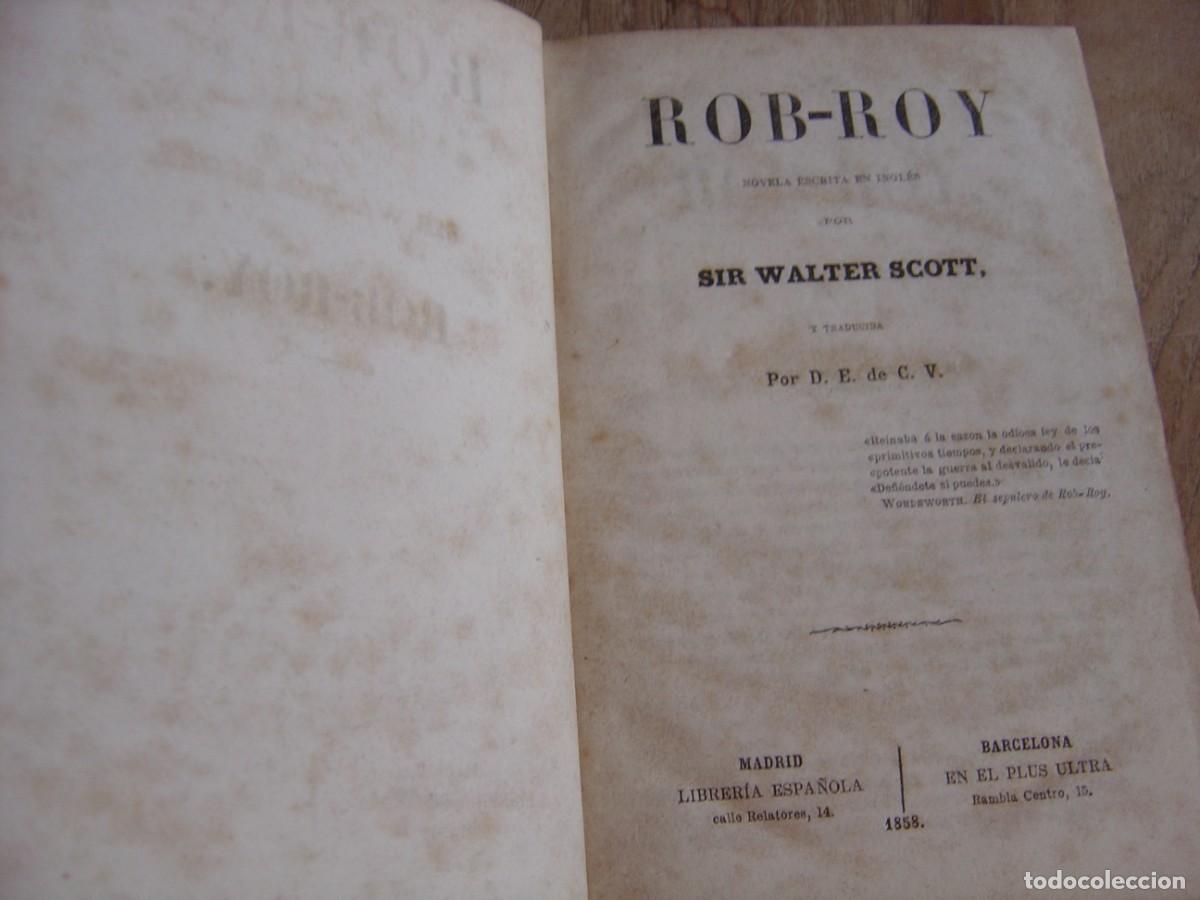 Libros antiguos: BOB - ROY. SIR WALTER SCOTT. 1858 - Foto 3