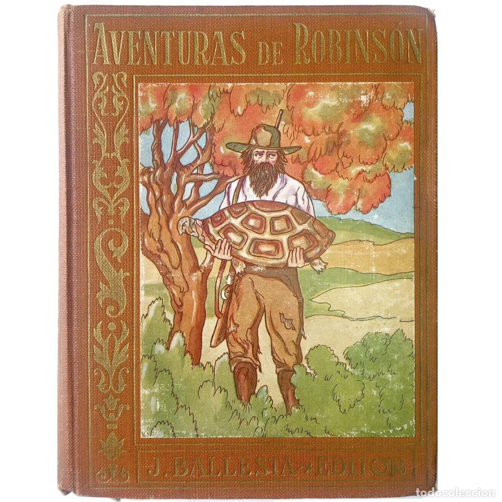 Libros antiguos: AVENTURAS DE ROBINS&Oacute;N. Defoe, Daniel - Foto 1