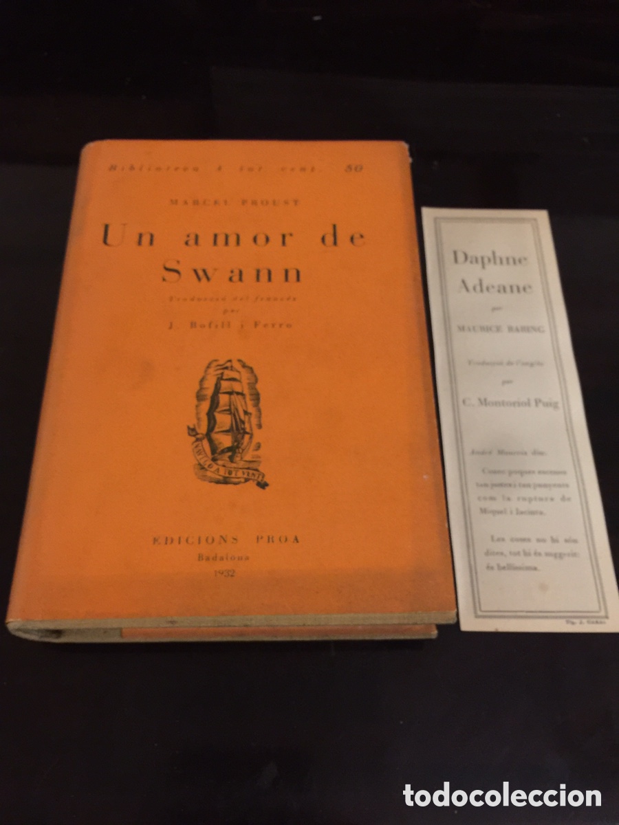 Libros antiguos: Marcel Proust; Un amor de Swann. Proa 1932. En catal&agrave; - Foto 1