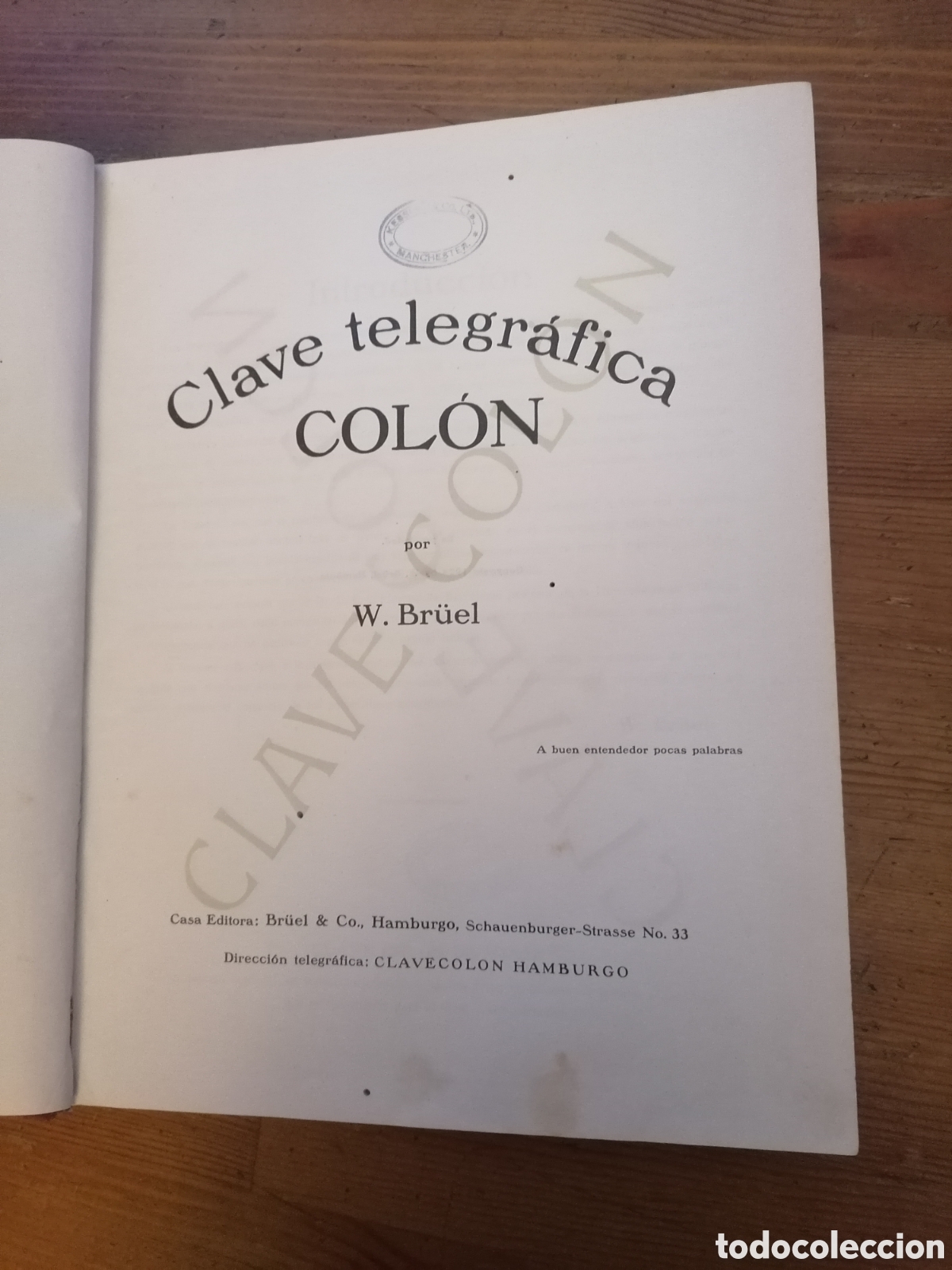 Libros antiguos: Clave Telegr&aacute;fica Col&oacute;n - W. Br&uuml;el - 1924 - Foto 7