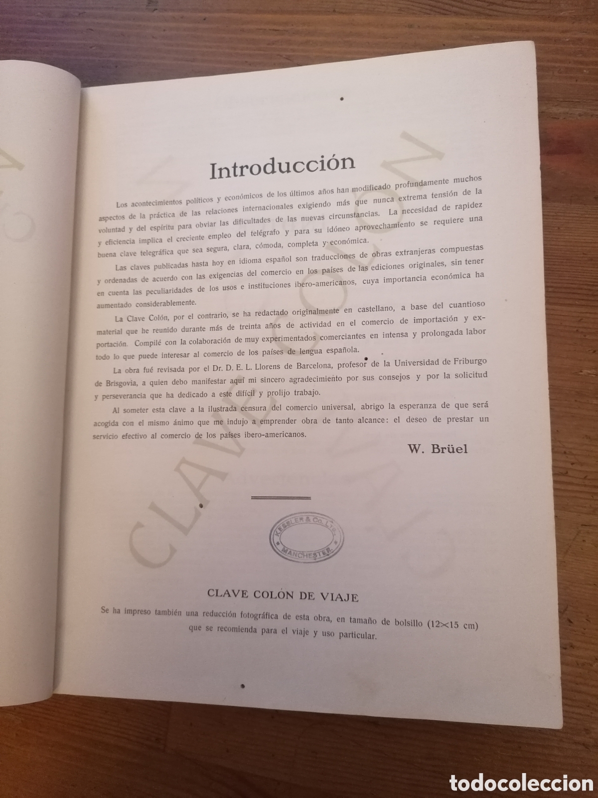 Libros antiguos: Clave Telegr&aacute;fica Col&oacute;n - W. Br&uuml;el - 1924 - Foto 8