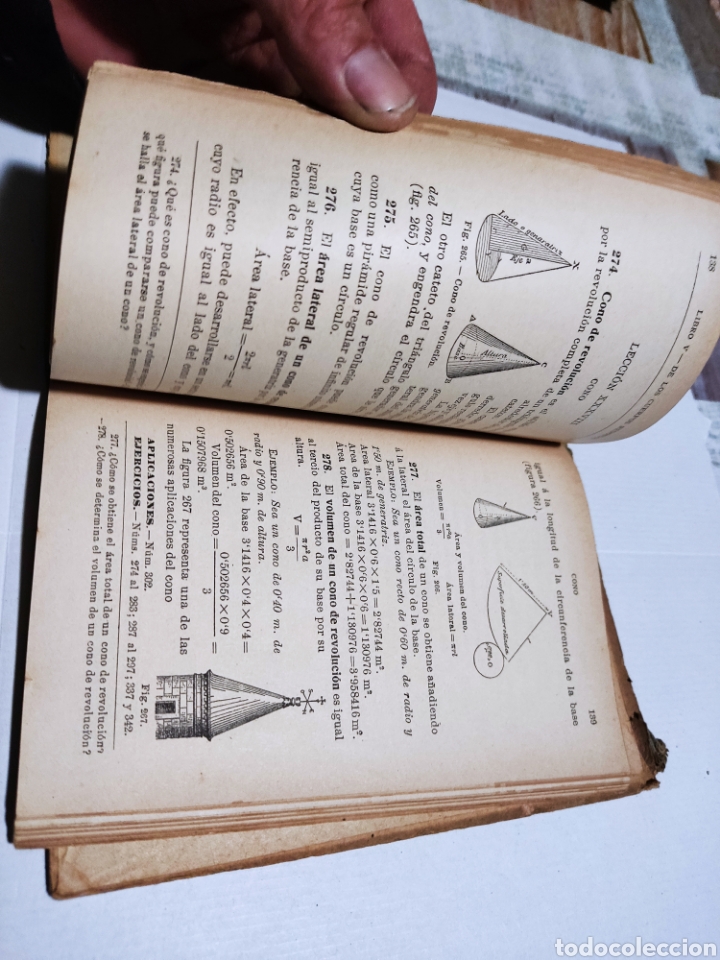 Libros antiguos: Libro lecciones elementales de geometr&iacute;a - Foto 8