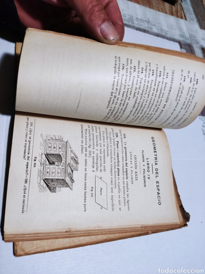 Libros antiguos: Libro lecciones elementales de geometr&iacute;a - Foto 9