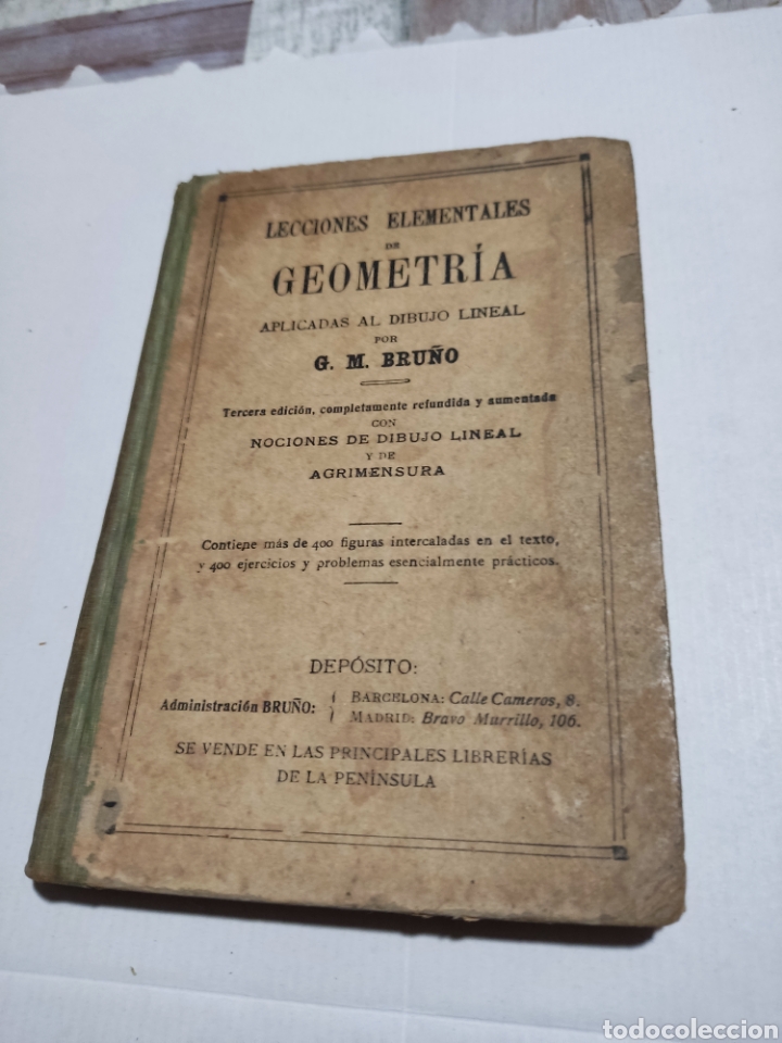 Libros antiguos: Libro lecciones elementales de geometr&iacute;a - Foto 1