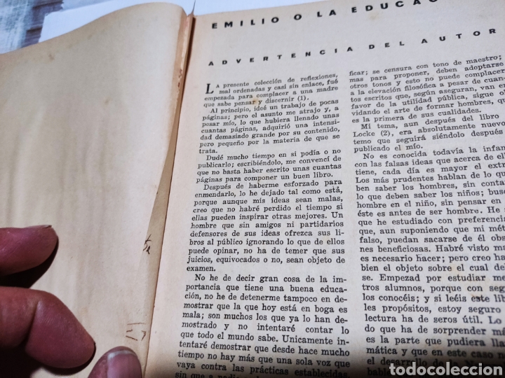 Libros antiguos: Libro antiguo Emilio o la educaci&oacute;n,Rousseau - Foto 3