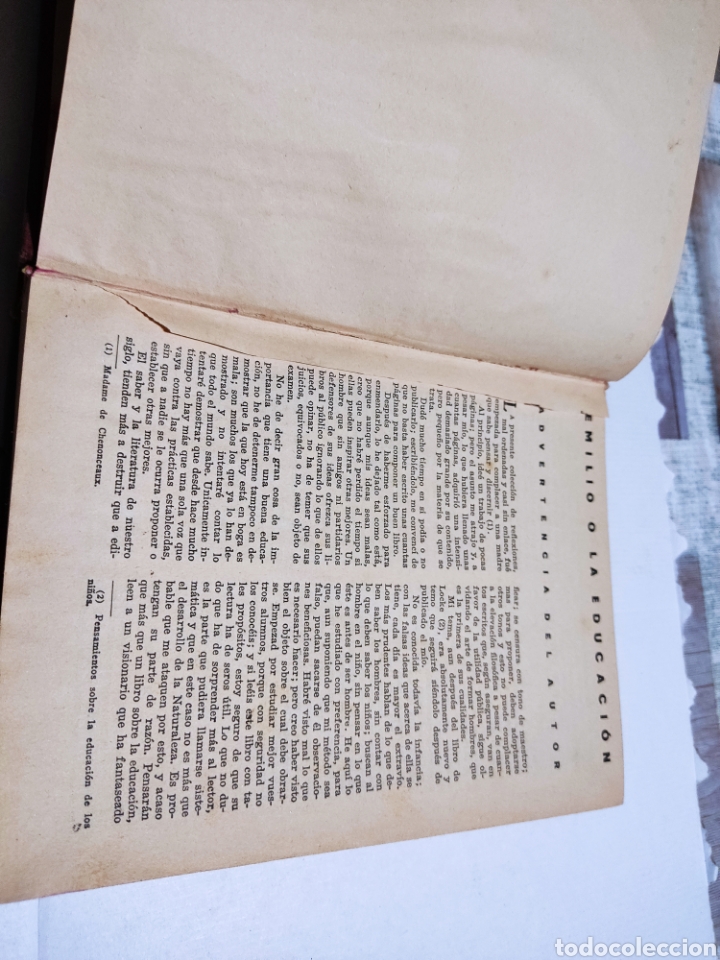Libros antiguos: Libro antiguo Emilio o la educaci&oacute;n,Rousseau - Foto 5