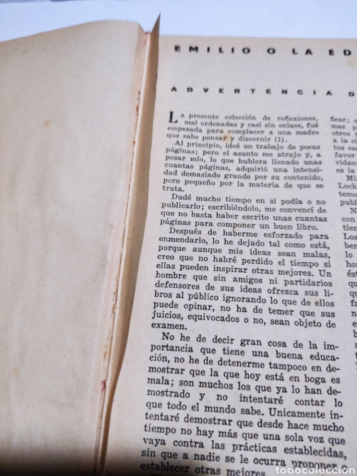 Libros antiguos: Libro antiguo Emilio o la educaci&oacute;n,Rousseau - Foto 10