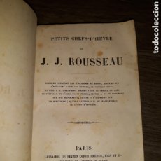 Libros antiguos: PETITS CHEFS D'OEUVRE. J.J. ROUSSEAU. 1859. PARÍS. FIRMIN DIDOT FRÈRES