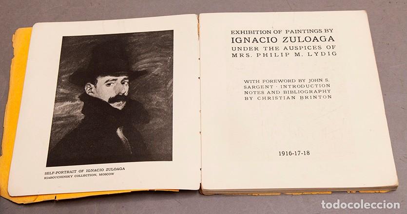 Libros antiguos: Zuloaga - Exposiciones en EEUU en 1916-1917 - Foto 5