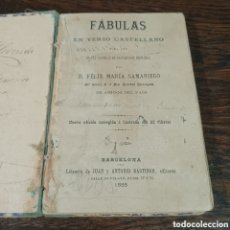 Libros antiguos: FABULAS EN VERSO CASTELLANO - FELIX MARIA SAMANIEGO 1888 BARCELONA LIBRERIA JUAN Y ANTONIO BASTINOS