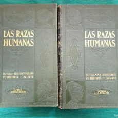 Libros antiguos: LOTE DE 2 LIBROS TOMOS I - II LAS RAZAS HUMANAS. GALLACH - BARCELONA 1927.. Lote 383931489