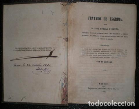 Libros antiguos: CUCALA Y BRU&Ntilde;O, JOS&Eacute;: TRATADO DE ESGRIMA. 1854 - Foto 5