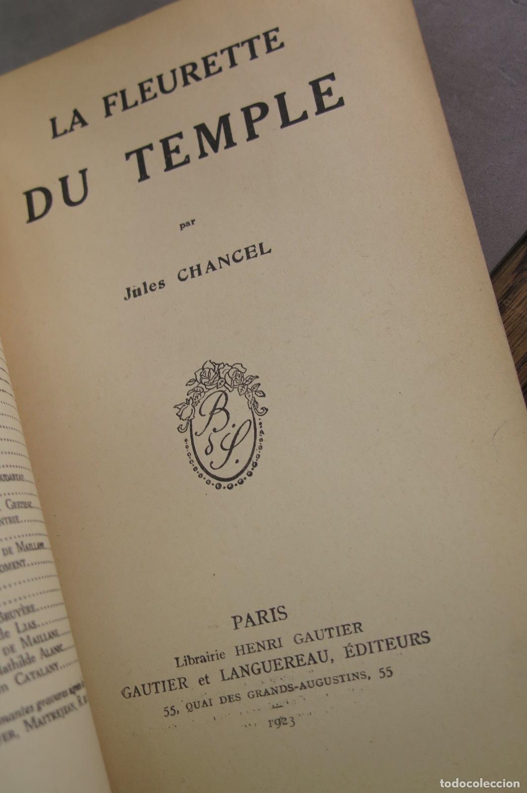 Libros antiguos: La Fleurette du Temple. CHANCEL - Foto 3