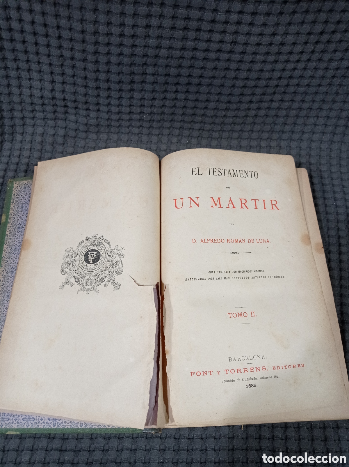 Libros antiguos: El testamento de un m&aacute;rtir tomo 1 y 2. A&ntilde;o 1885 - Foto 12