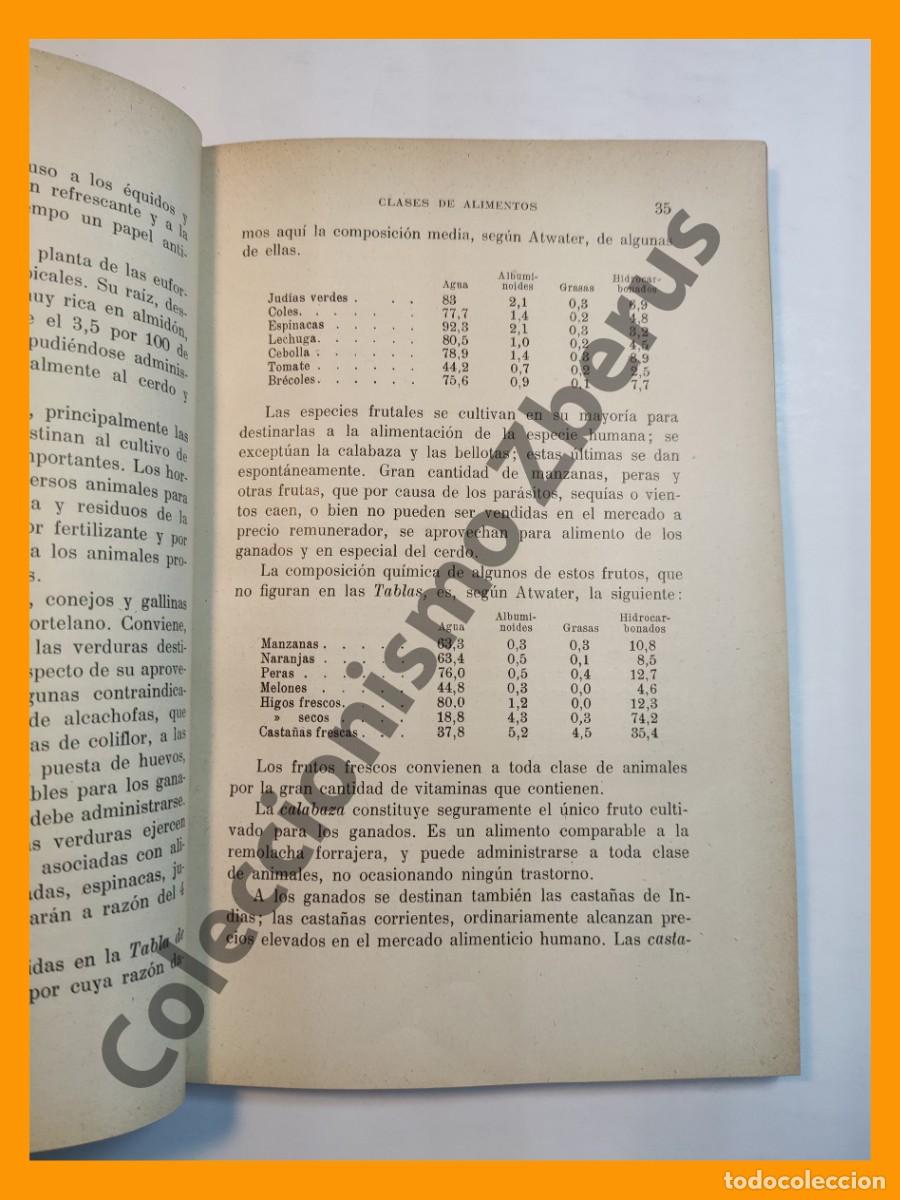 Libros antiguos: Alimentacion de los Animales - M. Rossell y Vila - Foto 2