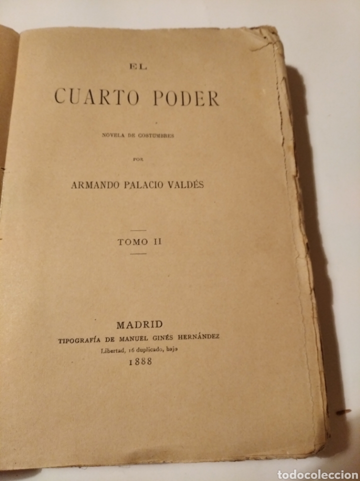 Libros antiguos: Libro el cuarto poder tomo dos - Foto 2