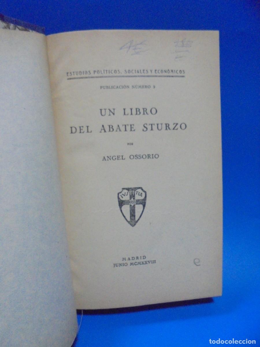 Libros antiguos: UN LIBRO DEL ABATE STURZO. 1928. PAGS : 258. - Foto 2